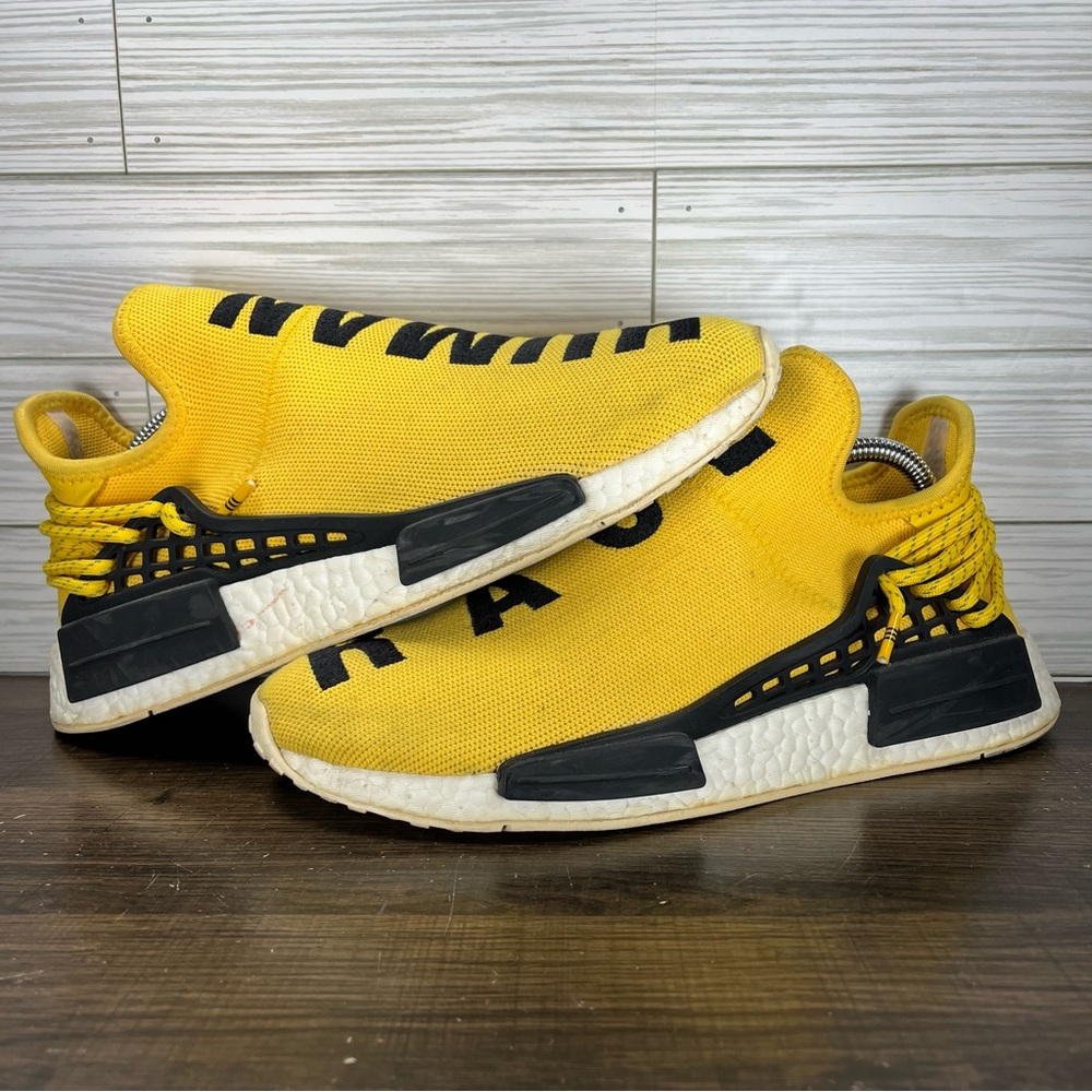 Adidas NMD Human Race Pharrell Yellow Men’s Shoes - Men’s Size‎ 9 - Picture 3 of 10